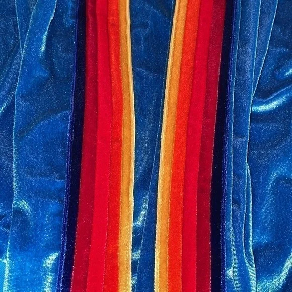 NWT Aviator Nation Classic Velvet Sweatshirt // Vintage Blue 5-Stripe - Picture 4 of 7